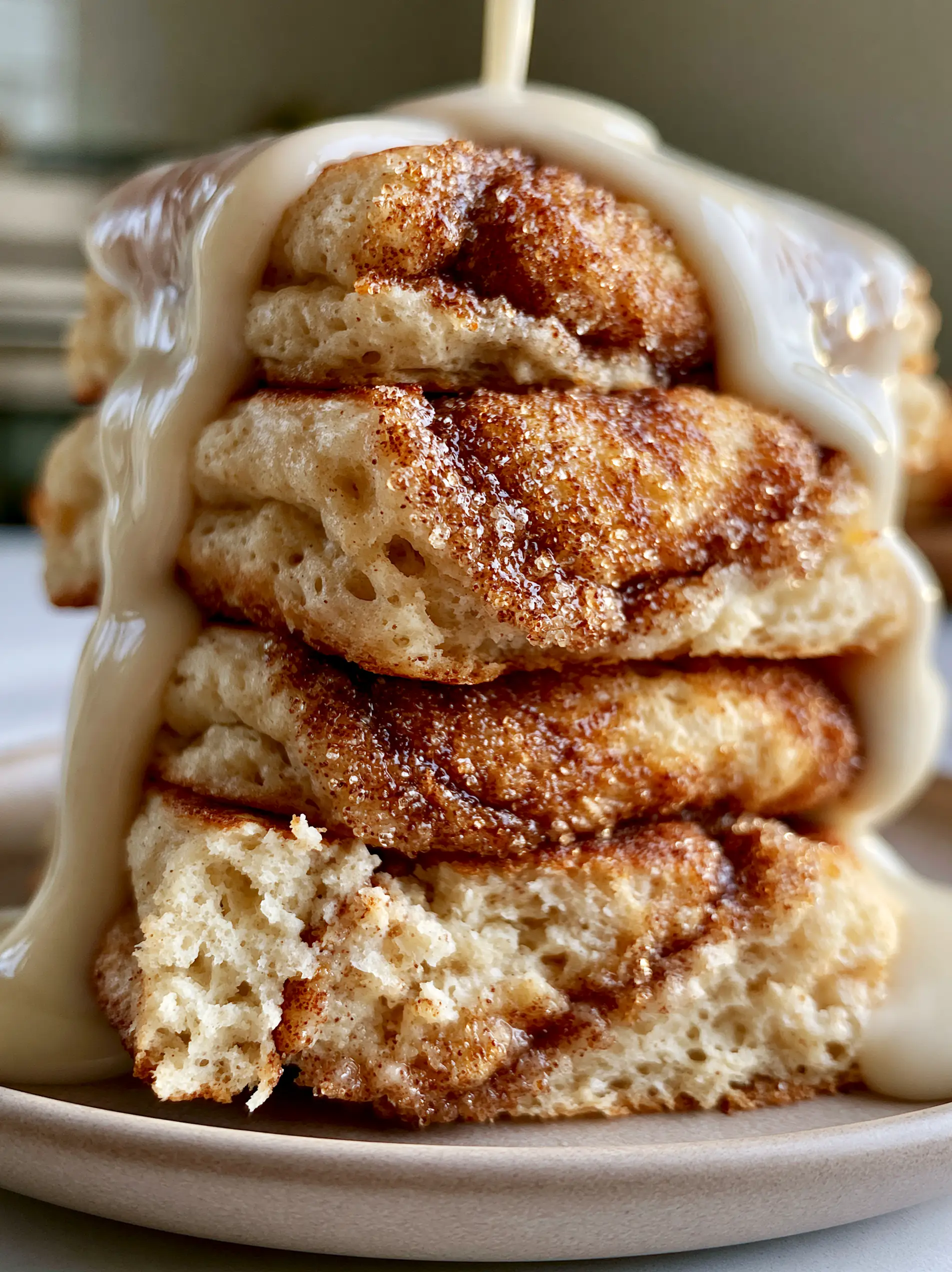 Cinnamon Swirl Pancakes: The Ultimate Fluffy Buttermilk Guide 3 Extreme close-up showing the airy pancake crumb and glistening cinnamon sugar crystals. (cinnamon swirl pancakes)