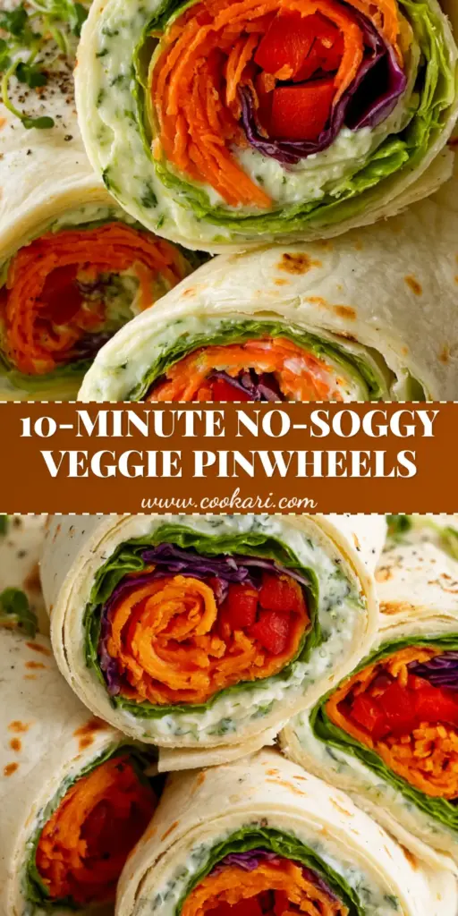 A vibrant cluster of Vegetable Tortilla Roll Ups showing rainbow spirals of carrots, peppers, and cabbage on a marble surface.