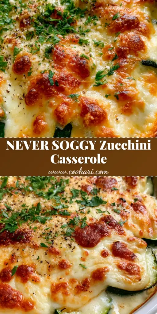 An extreme close-up of a Zucchini and Cheese Casserole in a white dish featuring bubbling mozzarella and a golden parmesan crust.