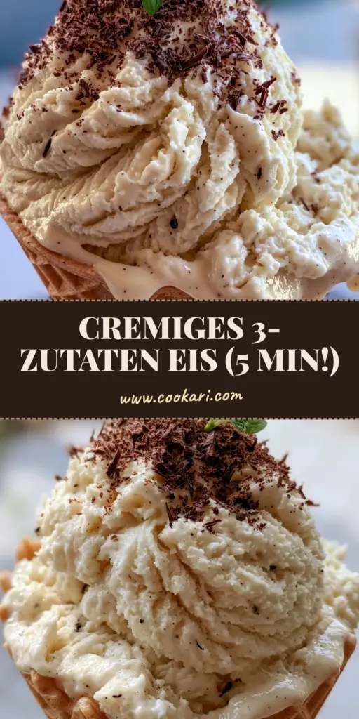 Eiscreme Rezepte: The Ultimate Velvet Vanilla Bean and Dark Chocolate Waffle Cone 4 A single large scoop of vanilla-bean ice cream in a waffle cone with chocolate shavings and a mint leaf. (Eiscreme Rezepte)
