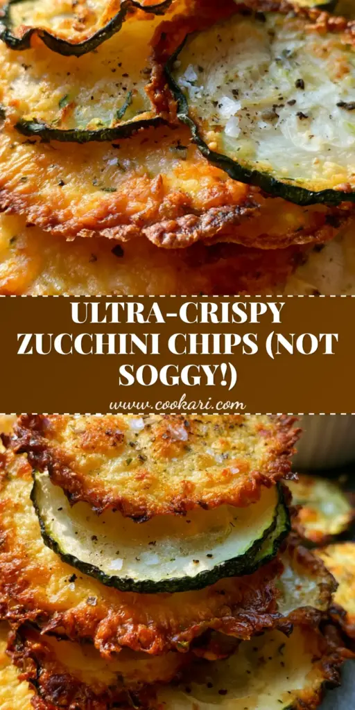 A stack of crispy air fryer zucchini crisps with golden Parmesan crust and fresh dill dip on a slate board.