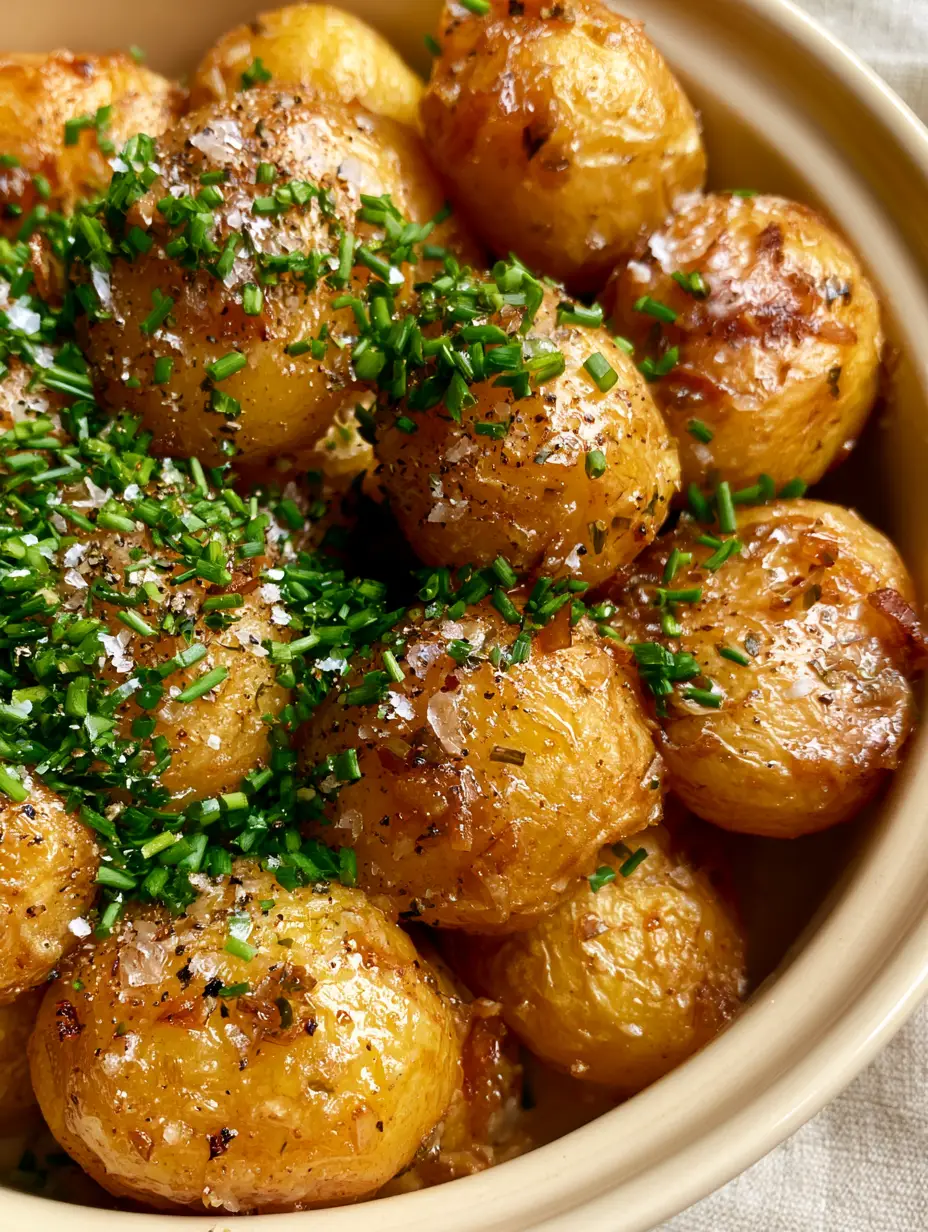Slow Cooker Lipton Onion Potatoes: The Ultimate Crispy Buttery Side Dish 3 Honey-gold baby yellow potatoes with a garlic-butter glaze in a slow cooker. (Slow Cooker Lipton Onion Potatoes)
