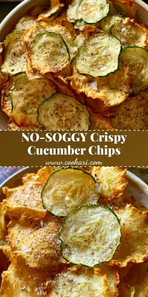 Oven Baked Cucumber Chips: The Ultimate Crispy Low-Carb Snack Guide 4 A towering pile of crispy, translucent oven baked cucumber chips in an off-white ceramic bowl with sea salt flakes.