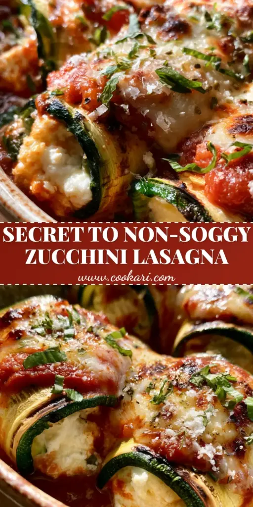 Zucchini Lasagna Roll Ups with Charred Ribbons and Bubbly Mozzarella 4 Close up shot of four zucchini lasagna roll ups in a ceramic dish with bubbling cheese and fresh basil garnishes.