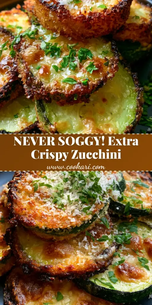 Baked Parmesan-Herb Zucchini: The Ultimate Crispy Golden Rounds 3 A vertical Pinterest pin showing extra crispy Baked Parmesan-Herb Zucchini rounds stacked on a black plate with garlic aioli.