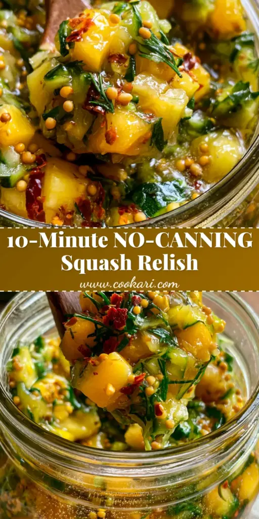 Fermented Summer Squash Relish: A Zesty, Probiotic-Rich Summer Condiment 4 A close-up of a rustic jar of fermented summer squash relish with yellow squash, green zucchini, and red chili flakes. (fermented summer squash relish)