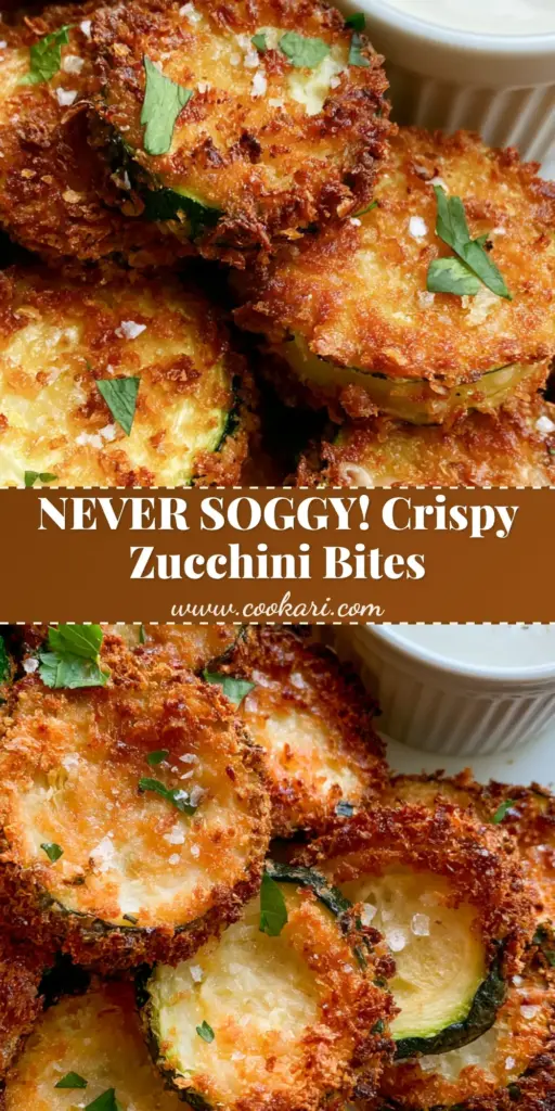 A towering pile of crispy, golden-brown Parmesan Zucchini Bites with visible sea salt and parsley flakes. (Parmesan Zucchini Bites)